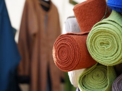 A closeup shot of textile